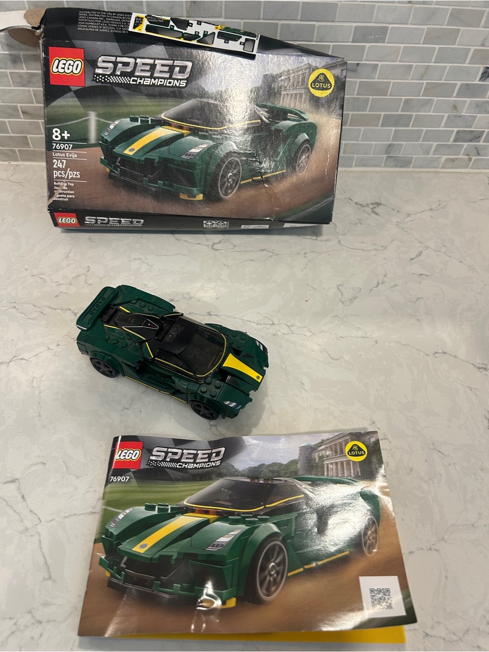 Lego Speed Champions Lotus Evija Race Car - Green & Yellow